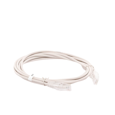 Cable de Parcheo Slim UTP Cat6A - 3 m Gris, Diámetro Reducido (28 AWG)