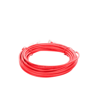 Cable de Parcheo Slim UTP Cat6A - 5 m Rojo, Diámetro Reducido (28 AWG