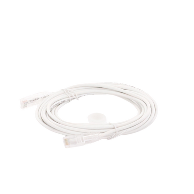 Cable de Parcheo Slim UTP Cat6A - 5 m Blanco, Diámetro Reducido (28 AWG)