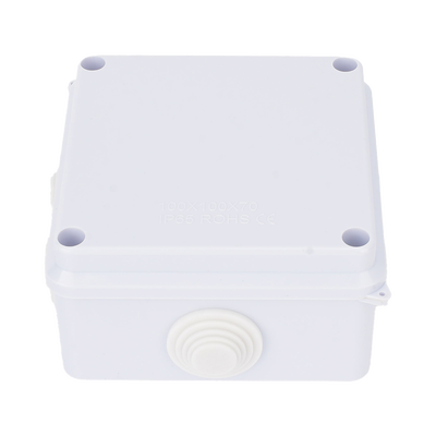 Caja de Conexiones Impermeable IP65, 7 Entradas, Dimensiones 100 x 100 x 70 mm, para Instalaciones Industriales, Comerciales y Residenciales, Incluye Tornillería para su Instalación