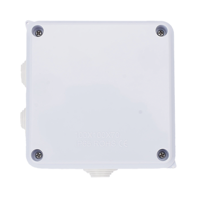 Caja de Conexiones Impermeable IP65, 7 Entradas, Dimensiones 100 x 100 x 70 mm, para Instalaciones Industriales, Comerciales y Residenciales, Incluye Tornillería para su Instalación