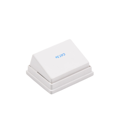 Caja de pared angulada incluye 2 jacks UTP cat5e Keystone