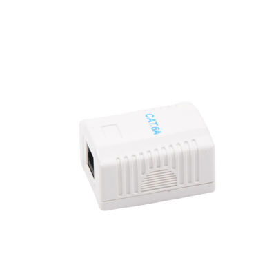 Caja de pared con 1 puerto, incluye 1 jack UTP Cat6A