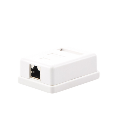Caja de pared con 1 puerto Keystone, incluye jack STP Cat5e