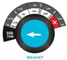 BIAMP MASK4CT-BL Altavoz de gabinete para exterior de 4.25 ".LÍNEA 70-100V 20W, 10W, 5W/ 16Ω 70W. Protección IP64. Soporte de pared incluido.Par