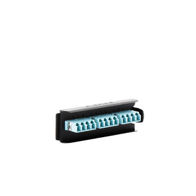 Placa Acopladora LightVerse, 6 Conectores Dúplex LC/UPC, Acepta hasta 12 fibras Multimodo OM3 y OM4  (No Shuttered)