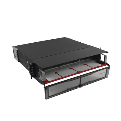 Distribuidor de Fibra Óptica de Alta Densidad LigthVerse *Pro* Para Rack de 19in, Acepta 8 Placas Plug and Play, Hasta 192 Fibras, 2 UR