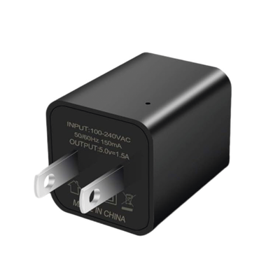 Cámara Oculta en Cargador de Pared (Spyce Camera) / Memoria de 8GB / Resolución 2 Megapixel (1080P) / Grabación Continua o por Movimiento