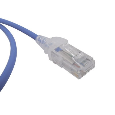 Patch Cord MC6 Modular Cat6 UTP, CM/LS0H, 3ft, Color Azul, Diámetro Reducido (28AWG)
