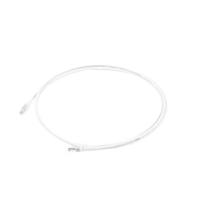 Patch Cord MC6 Modular Cat6 UTP, CM/LS0H, 5ft, Color Blanco, Diámetro Reducido (28AWG)