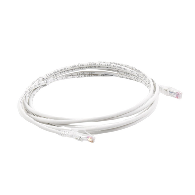 Patch Cord MC6 Modular Cat6 UTP, CM/LS0H, 10ft, Color Blanco, Versión Bulk (Sin Empaque Individual)