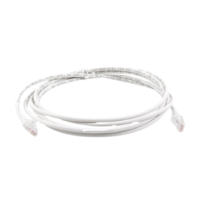 Patch Cord MC6 Modular Cat6 UTP, CM/LS0H, 10ft, Color Blanco, Versión Bulk (Sin Empaque Individual)