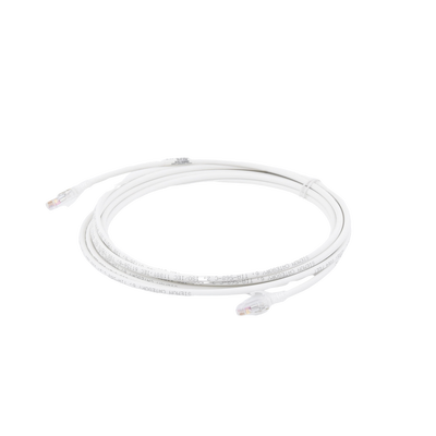 Patch Cord MC6 Modular Cat6 UTP, CM/LS0H, 15ft, Color Blanco