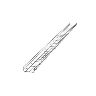 Charola Tipo Malla 66/150 mm, Acabado Electro Zinc, Hasta 158 Cables Cat6, Tramo de 3 Metros