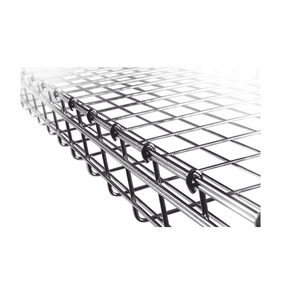 Charola Tipo Malla 116/500 mm, Acabado Electro Zinc, Hasta 923 Cables Cat6, Tramo de 3 Metros