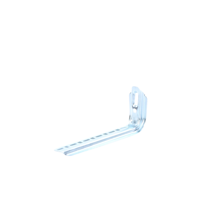 Ménsula omega tipo L inteligente, 310 mm de ancho, con acabado Electro Zinc