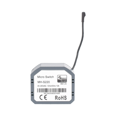 (ZWAVE) Micro modulo On/Off , para 1 circuito, doble control