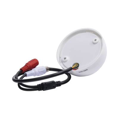 Micrófono omnidireccional, tipo pelota de golf, con distancia de recepción de 10 - 100 m cuadrados.