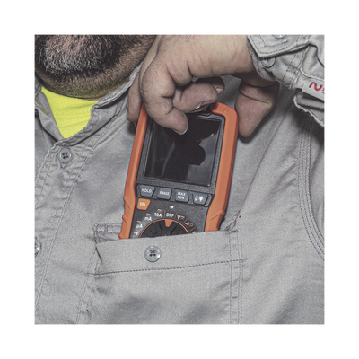 Multímetro Digital Esbelto de Rango Automático con TRMS 600V y Medición de Temperatura