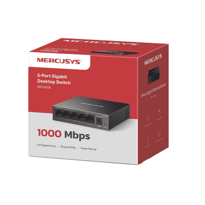 Switch NO Administrable / Para escritorio / Carcasa de Metal / 8 puertos 10/100/1000 Mbps / Diseño Compacto / Plug and Play