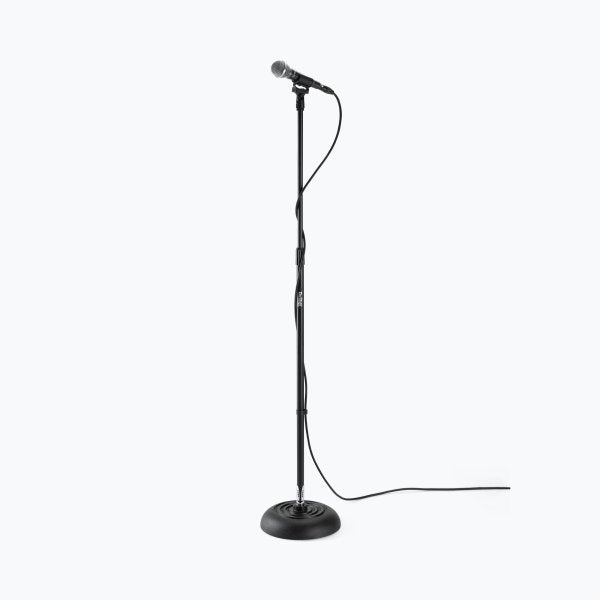 ON STAGE MS7201QTR Pedestal de micrófono de base redonda de un cuarto de vuelta, Ajustes de altura de 34 a 60" (86.36 a 162.4 cm)