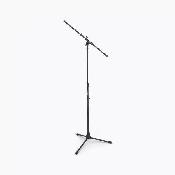 ON STAGE MS7701B Soporte para micrófono con boom, brazo extraíble de 76 cm. se ajusta en ángulo para una colocación precisa del micrófono, base Euro-Style