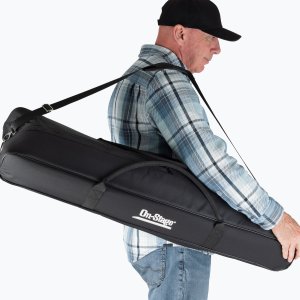 ON STAGE MSB6000 Bolsa para pedestal de micrófono, Admite 6 soportes y plumas para micrófonos, Correa de hombro extraíble 2 asas de transporte
