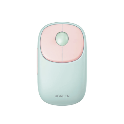 Mouse Inalámbrico FUN | Recargable| 2.4G & Bluetooth | 4 Niveles de DPI | Silencioso | Ergonómico | 5 Botones | Compatible con Windows, macOS 10.5, Android iOS Linux y Chrome OS | Color Rosa.