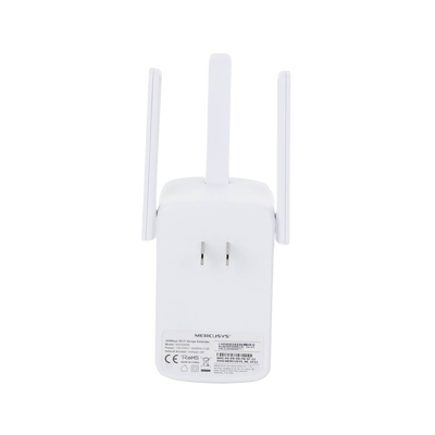 Repetidor / Extensor de Cobertura WiFi N / MU-MISO / 300 Mbps 2.4 GHz / 3 antenas externas / Botón WPS