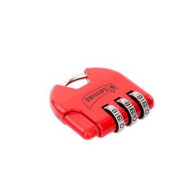 Candado de Combinación Ajustable / No Requiere Llave / Color Rojo.