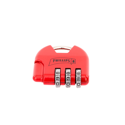 Candado de Combinación Ajustable / No Requiere Llave / Color Rojo.