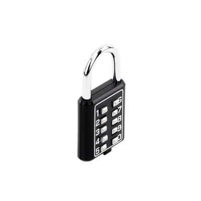 Candado Digital de Combinación M40 / No Requiere Llave / Combinación única integrada por 4 dígitos / Color Negro.