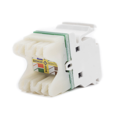 JACK MAX UTP CAT5E RJ45 PLANO BLANCO D/IMPACTO T568A/B