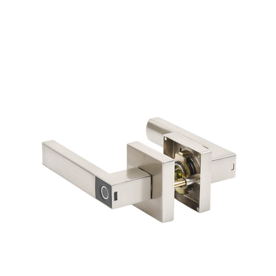 Manija Castelli Biométrica/ Niquel Satinado / 30 usuarios / Para Puerta Izq o Derecha de 60-70mm