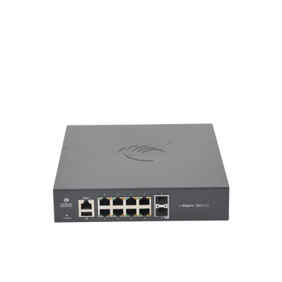 Switch PoE cnMatrix Ex1010-P / 8 Puertos Gigabit PoE 802.3af/at + 2 SFP / Capa 2 / Gestión en la Nube Gratuito