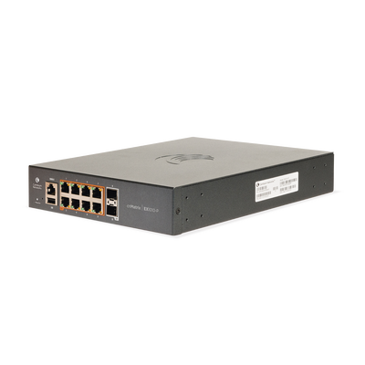 Switch PoE cnMatrix Ex1010-P / 8 Puertos Gigabit PoE 802.3af/at + 2 SFP / Capa 2 / Gestión en la Nube Gratuito
