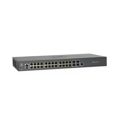Switch cnMatrix EX2028-P capa 3 de 28 puertos (24 PoE Gigabit 802.3af/at, 4 SFP+) administración desde la Nube (MX-EX2028PxB-U)