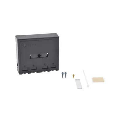 Caja de Montaje Superficial, Acepta 4 Módulos MAX, Con Puerta Protectora, Color Negro