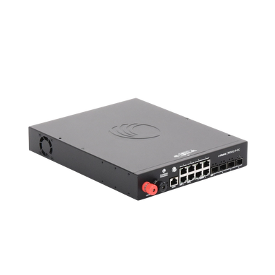 Switch cnMatrix WISP TX1012-DC-P de 8 puertos PoE y 4 SFP+, 170 W PoE Budget, Capa 2, gestión gratuita desde la nube, para corriente directa