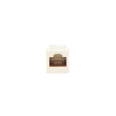 Conector Jack Estilo Leadframe, Tipo Keystone, Categoría 5e, de 8 posiciones y 8 cables, Color Blanco mate