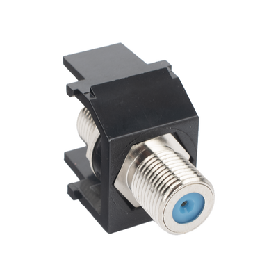 Módulo Acoplador Coaxial Tipo F, Keystone, de 75 Ohms, 3.0 GHz, Color Negro