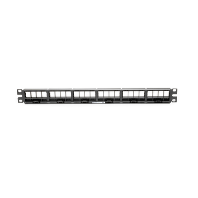 Panel de Parcheo Modular Keystone (Sin Conectores), de 24 Puertos, Espacio Para Identificación con Etiqueta Adhesiva,  1UR