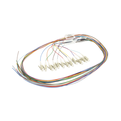 Kit de 12 Pigtails con Conector LC, Multimodo 50/125 OM4, 900um, de 1 Metro
