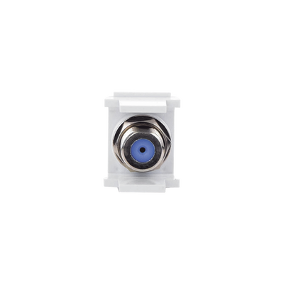 Módulo Acoplador Coaxial Tipo F, Keystone, de 75 Ohms, 3.0 GHz, Color Blanco