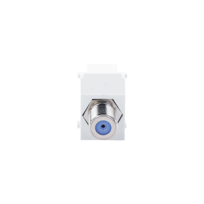 Módulo Acoplador Coaxial Tipo F, Keystone, de 75 Ohms, 3.0 GHz, Color Blanco
