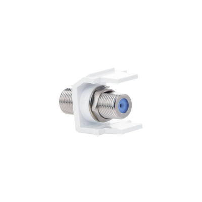 Módulo Acoplador Coaxial Tipo F, Keystone, de 75 Ohms, 3.0 GHz, Color Blanco