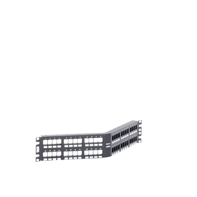 Panel de Parcheo Modular Keystone (Sin Conectores), Angulado, de 48 Puertos, 2UR