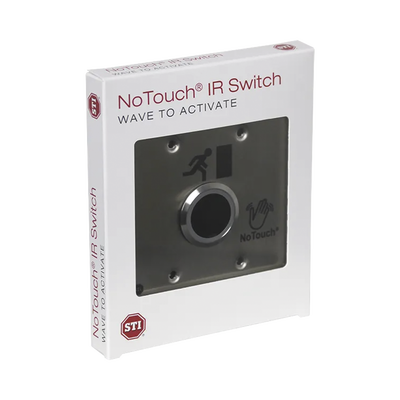 Interruptor IR NoTouch® de Acero Inoxidable, Salida Doble, Símbolo de Puerta