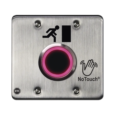 Interruptor IR NoTouch® de Acero Inoxidable, Salida Doble, Símbolo de Puerta