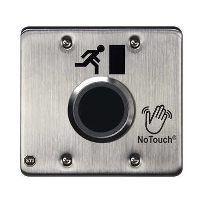 Interruptor IR NoTouch® de Acero Inoxidable, Salida Doble, Símbolo de Puerta
